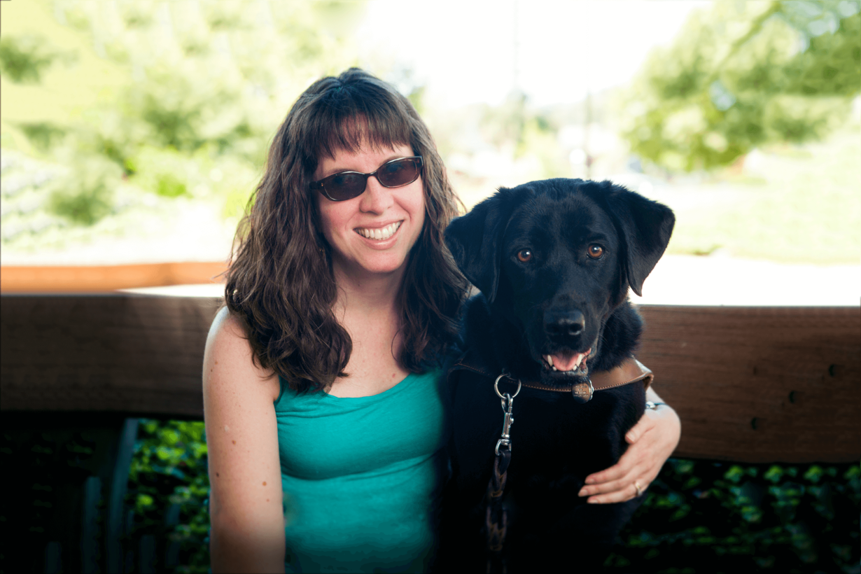 PHOTO: Leanne-Bremner of Toronto, Ontario with her guide dog Ayanna.